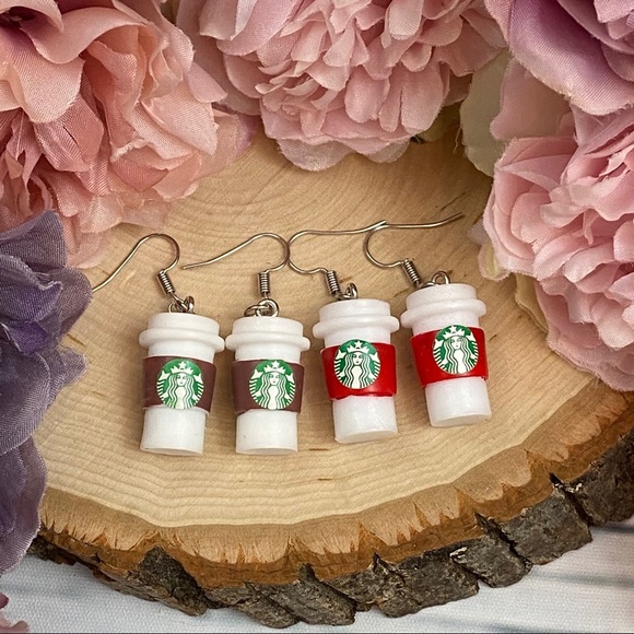 Starbucks Coffee Cup Dangle Earrings - Picture 5 of 12